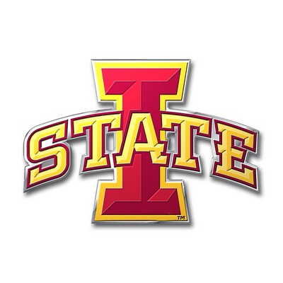 Fan Mats  LLC Iowa State Cyclones Embossed Color Emblem Red & Yellow