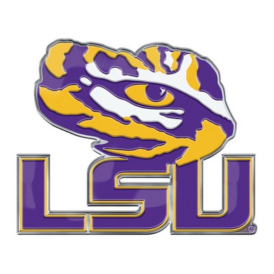 Fan Mats  LLC LSU Tigers Embossed Color Emblem Purple & Yellow