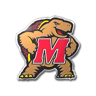 Fan Mats  LLC Maryland Terrapins Embossed Color Emblem Tan & Red