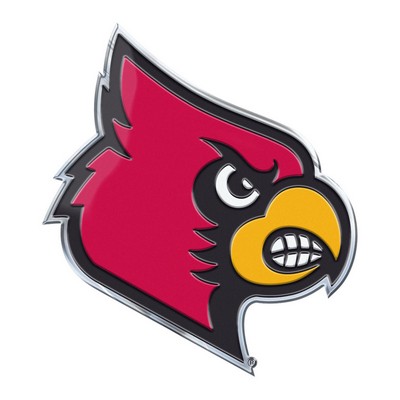 Fan Mats  LLC Louisville Cardinals Embossed Color Emblem Red