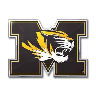 Fan Mats  LLC Missouri Tigers Embossed Color Emblem Black & Yellow