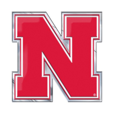 Fan Mats  LLC Nebraska Cornhuskers Embossed Color Emblem Red