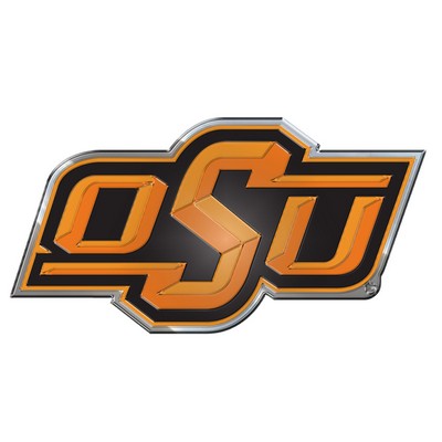 Fan Mats  LLC Oklahoma State Cowboys Embossed Color Emblem Orange & Black