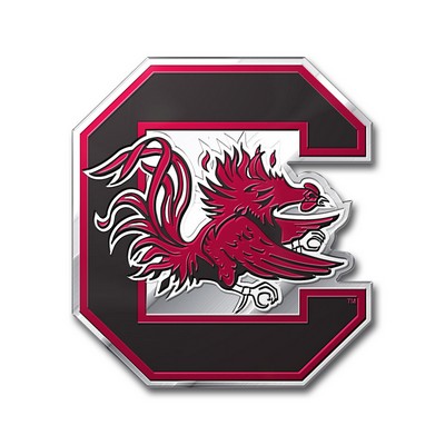 Fan Mats  LLC South Carolina Gamecocks Embossed Color Emblem Maroon & Black