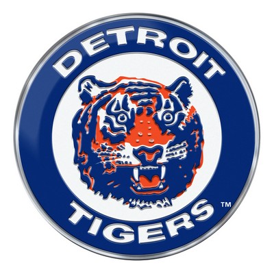 Fan Mats  LLC Detroit Tigers Embossed Color Emblem2 Blue & Orange