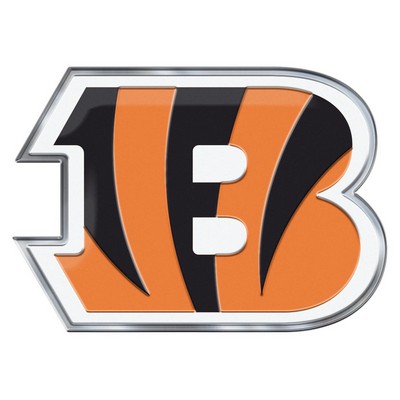 Fan Mats  LLC Cincinnati Bengals Embossed Color Emblem2 Orange & Black