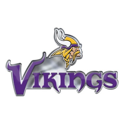 Fan Mats  LLC Minnesota Vikings Embossed Color Emblem2 Purlpe & Yellow