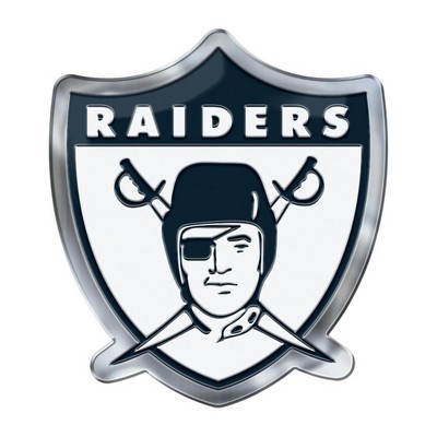 Fan Mats  LLC Las Vegas Raiders Embossed Color Emblem2 Black