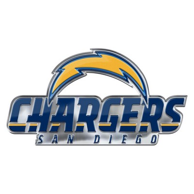 Fan Mats  LLC Los Angeles Chargers Embossed Color Emblem2 Blue & Yellow