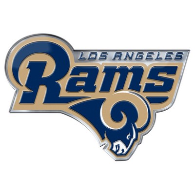 Fan Mats  LLC Los Angeles Rams Embossed Color Emblem2 Blue & Gold