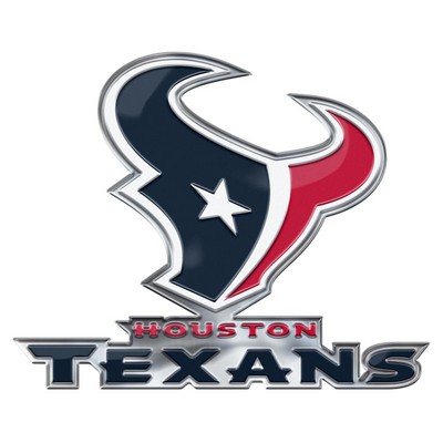 Fan Mats  LLC Houston Texans Embossed Color Emblem2 Navy & Red