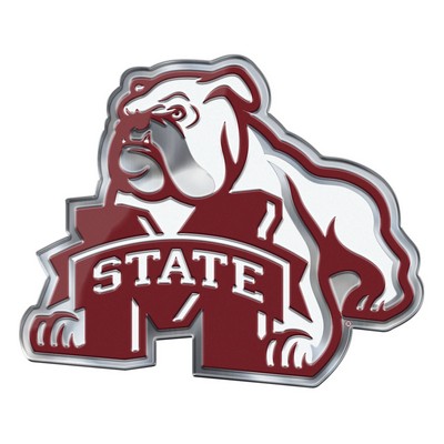 Fan Mats  LLC Mississippi State Bulldogs Embossed Color Emblem2 Maroon