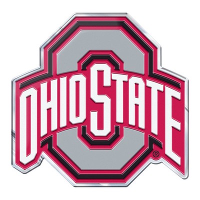 Fan Mats  LLC Ohio State Buckeyes Embossed Color Emblem2 Red