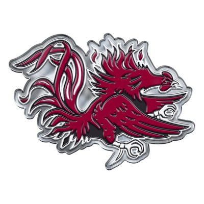 Fan Mats  LLC South Carolina Gamecocks Embossed Color Emblem2 Maroon & Black