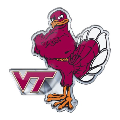 Fan Mats  LLC Virginia Tech Hokies Embossed Color Emblem2 Red