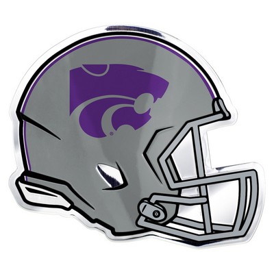 Fan Mats  LLC Kansas State Wildcats Embossed Helmet Emblem Gray