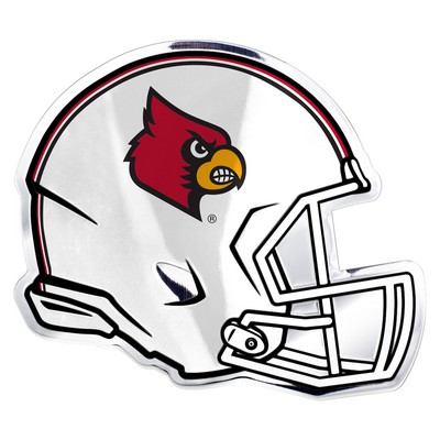 Fan Mats  LLC Louisville Cardinals Embossed Helmet Emblem Red