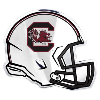 Fan Mats  LLC South Carolina Gamecocks Embossed Helmet Emblem White