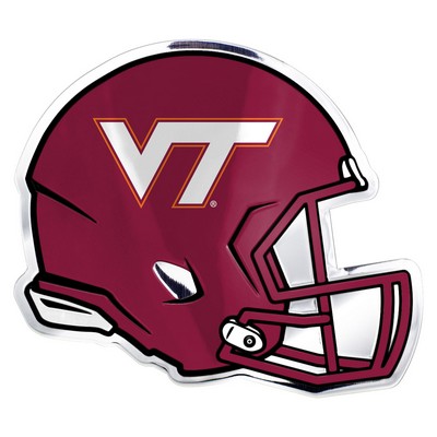 Fan Mats  LLC Virginia Tech Hokies Embossed Helmet Emblem Red