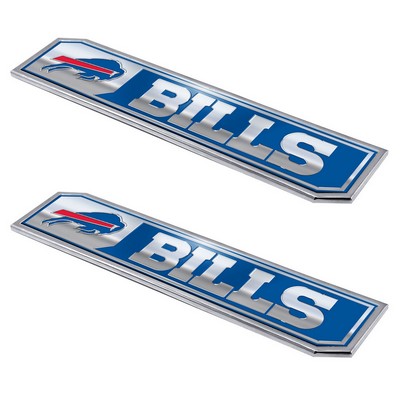 Fan Mats  LLC Buffalo Bills Embossed Truck Emblem 2-pk Blue