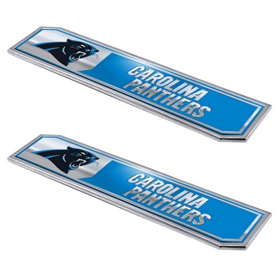 Fan Mats  LLC Carolina Panthers Embossed Truck Emblem 2-pk Blue