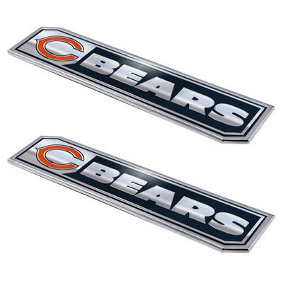 Fan Mats  LLC Chicago Bears Embossed Truck Emblem 2-pk Blue