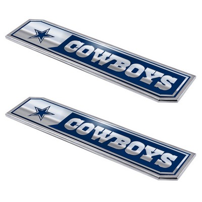 Fan Mats  LLC Dallas Cowboys Embossed Truck Emblem 2-pk Blue