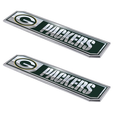 Fan Mats  LLC Green Bay Packers Embossed Truck Emblem 2-pk Green