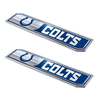 Fan Mats  LLC Indianapolis Colts Embossed Truck Emblem 2-pk Blue