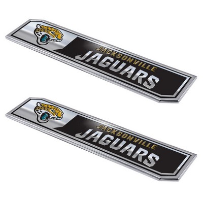 Fan Mats  LLC Jacksonville Jaguars Embossed Truck Emblem 2-pk Black