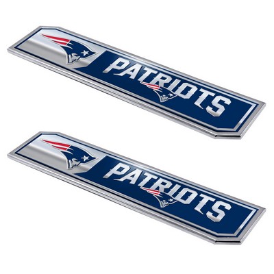 Fan Mats  LLC New England Patriots Embossed Truck Emblem 2-pk Blue