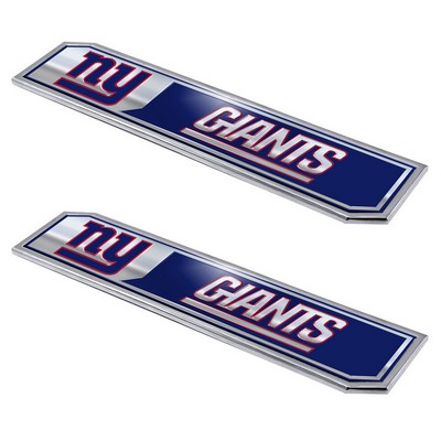 Fan Mats  LLC New York Giants Embossed Truck Emblem 2-pk Dark Blue