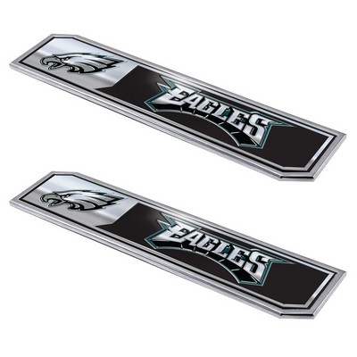 Fan Mats  LLC Philadelphia Eagles Embossed Truck Emblem 2-pk Black