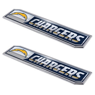 Fan Mats  LLC Los Angeles Chargers Embossed Truck Emblem 2-pk Blue