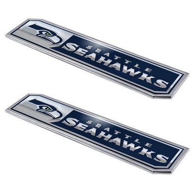 Fan Mats  LLC Seattle Seahawks Embossed Truck Emblem 2-pk Blue