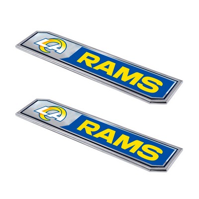 Fan Mats  LLC Los Angeles Rams Embossed Truck Emblem 2-pk Blue