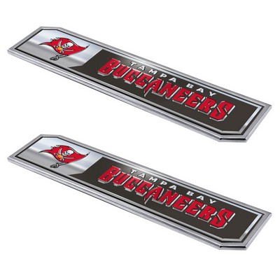 Fan Mats  LLC Tampa Bay Buccaneers Embossed Truck Emblem 2-pk Black