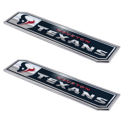 Fan Mats  LLC Houston Texans Embossed Truck Emblem 2-pk Blue