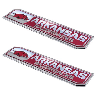 Fan Mats  LLC Arkansas Razorbacks Embossed Truck Emblem 2-pk Cardinal