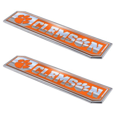 Fan Mats  LLC Clemson Tigers Embossed Truck Emblem 2-pk Orange