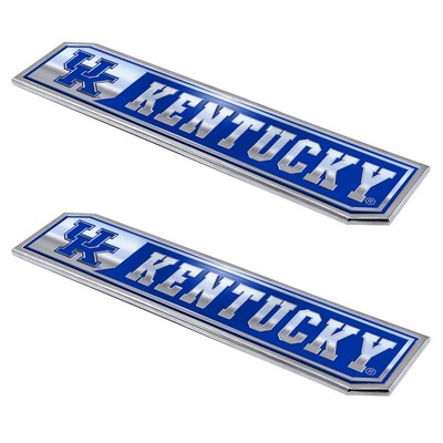 Fan Mats  LLC Kentucky Wildcats Embossed Truck Emblem 2-pk Blue