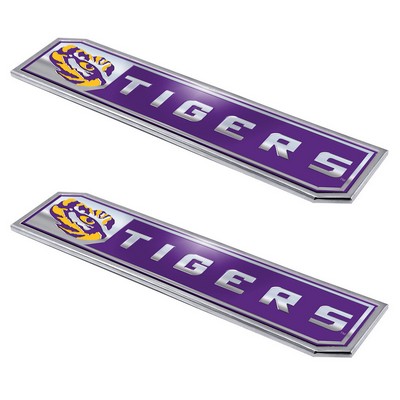 Fan Mats  LLC LSU Tigers Embossed Truck Emblem 2-pk Purple