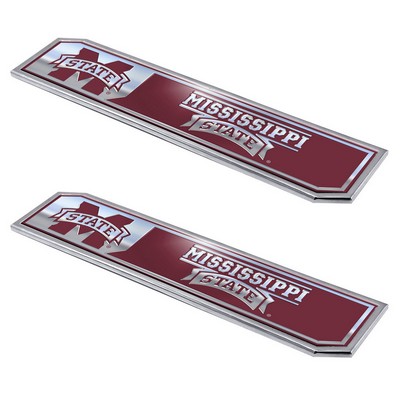 Fan Mats  LLC Mississippi State Bulldogs Embossed Truck Emblem 2-pk Maroon