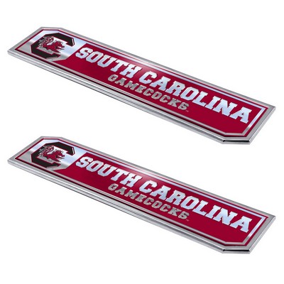 Fan Mats  LLC South Carolina Gamecocks Embossed Truck Emblem 2-pk Red