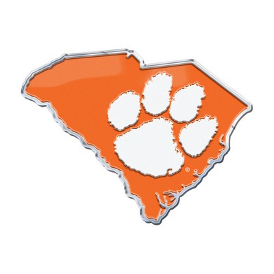 Fan Mats  LLC Clemson Tigers Embossed State Emblem Orange