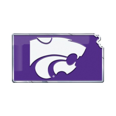 Fan Mats  LLC Kansas State Wildcats Embossed State Emblem Purple