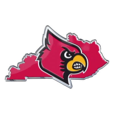 Fan Mats  LLC Louisville Cardinals Embossed State Emblem Red