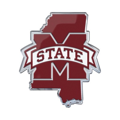 Fan Mats  LLC Mississippi State Bulldogs Embossed State Emblem Maroon