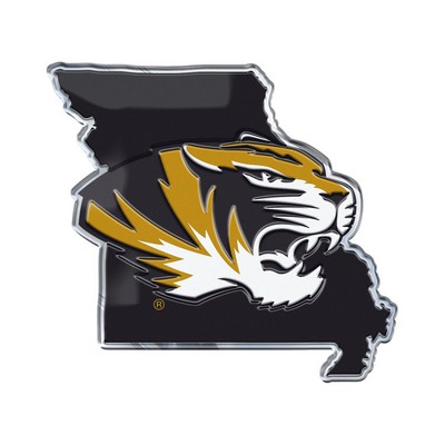 Fan Mats  LLC Missouri Tigers Embossed State Emblem Black & Yellow