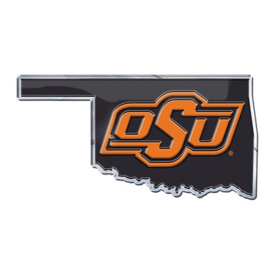 Fan Mats  LLC Oklahoma State Cowboys Embossed State Emblem Orange & Black